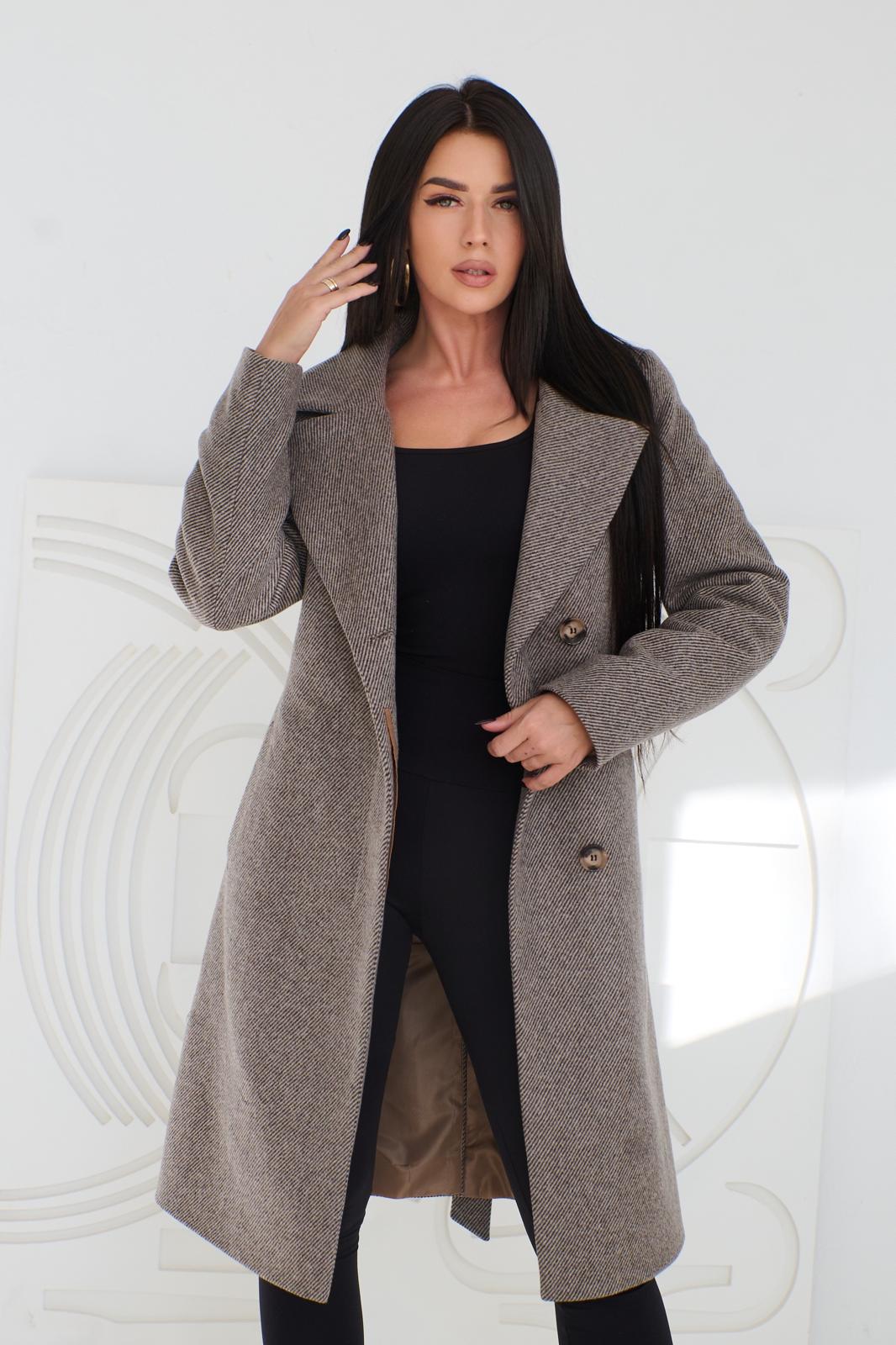 Sofia Wollmantel - braunbeige