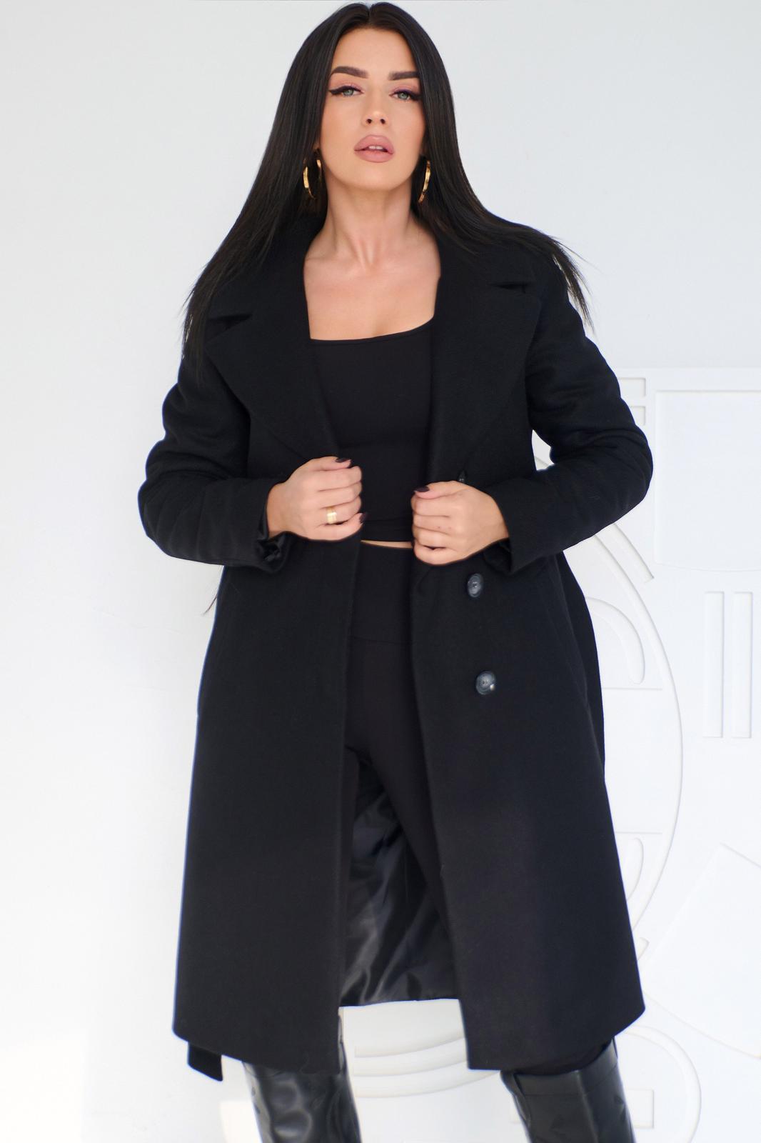 Sofia Wollmantel - Schwarz